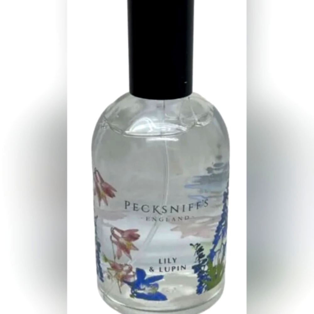 NEW Pecksniff's England Lily & Lupin Room Spray Air Freshener 3.3 oz GLASS
